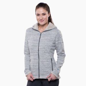 KUHL Full Zip Alaska Hoodie Sweatshirt Jacket Heather Gray M Sweater Hoody